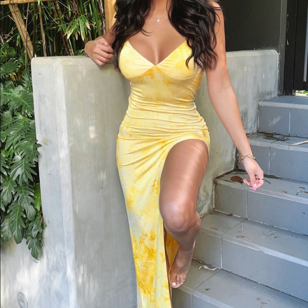 Size L, Women’s Tye-Dye Maxi Dress, FASHION NOVA